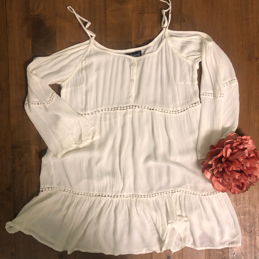 BoHo Cold Shoulder Tunic